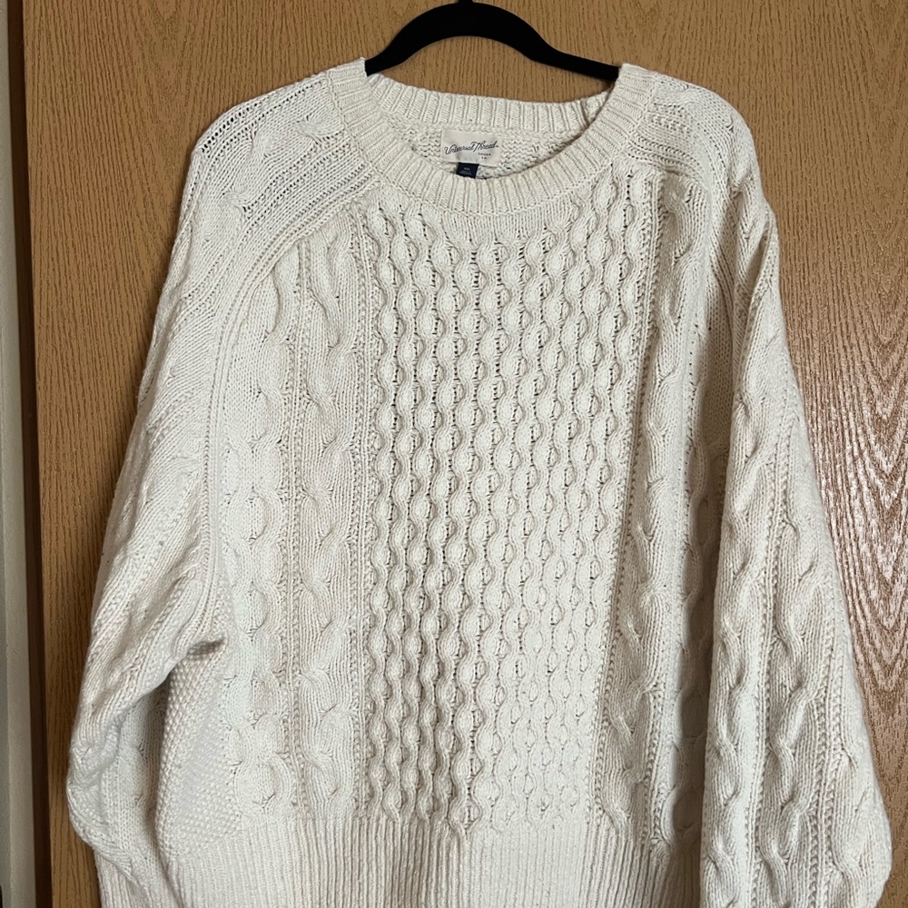 Universal Thread Cable Knit Sweater - Cream